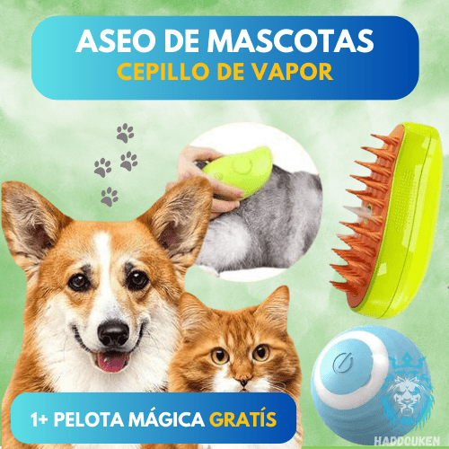 Cepillo Vaporizador 3 en 1 para Mascotas + 1 Pelota mágica GRATÍS - OFERTA BLACK FRIDAY!
